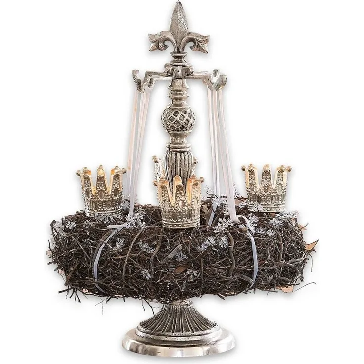 Mirabeau Adventskranz Kranzständer Edmond silber