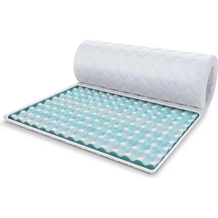 FDM Topper 120x200 cm, Matratzenauflage mit RavineBlue-Schaum, Höhe 4 cm, H4, allergikergeeignet, Premium Bezug