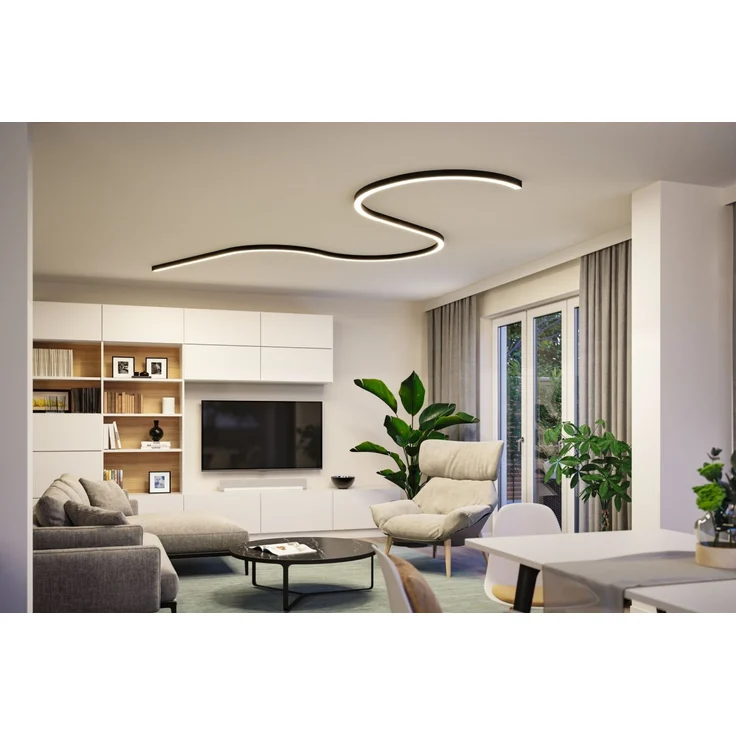 Paulmann Einspeisung für Lichtleiste Linion Power Channel 17 W Aluminium schwarz warmweiß – Bild 2