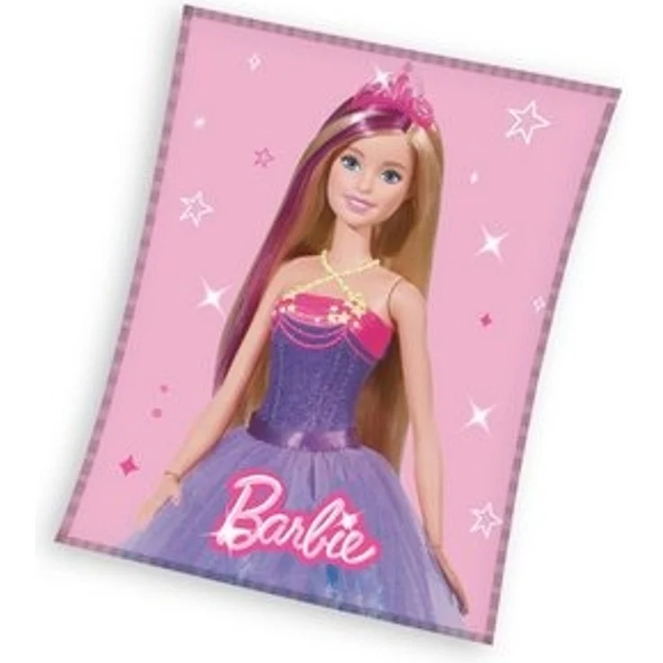 Kinderdecke Barbie Coral Fleecedecke Kuscheldecke 150 x 200 cm, Barbie – Bild 4