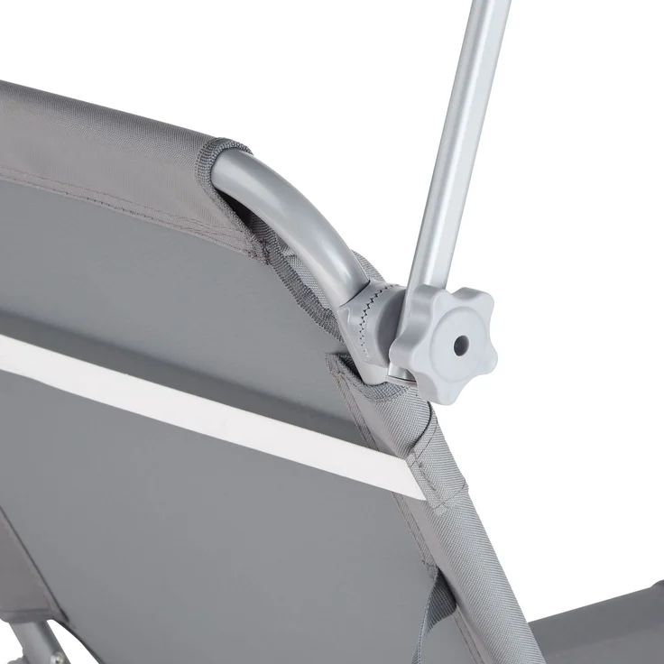 tectake Gartenliege Sonnenliege 4-stufig mit Kopfpolster, 1, 1 St, 1tlg, klappbar – Bild 1