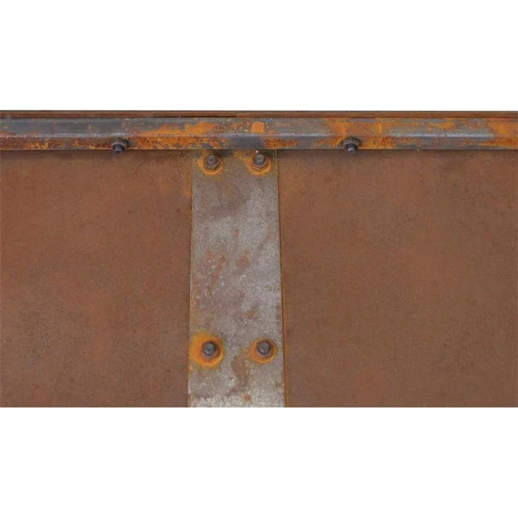 Cortenstahl Sichtschutzwand Brennholzregal 150x150x38 cm Rost Holzlager Edelrost – Bild 5