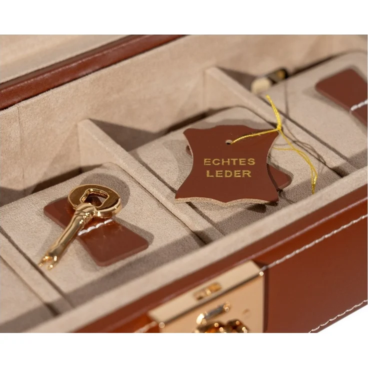 Friedrich23 Uhrenbox Cordoba aus Leder mit Glasdeckel für 5 Uhren – Bild 3