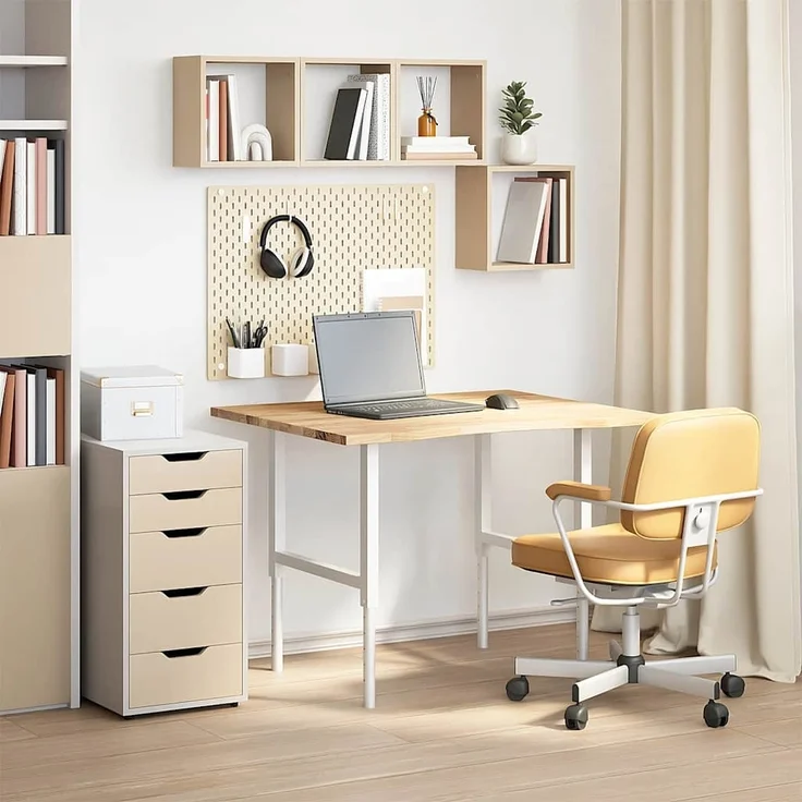 vidaXL Schreibtischplatte Unbehandelt 100x80x2,5 cm Massivholz Eiche 4009016 – Bild 2