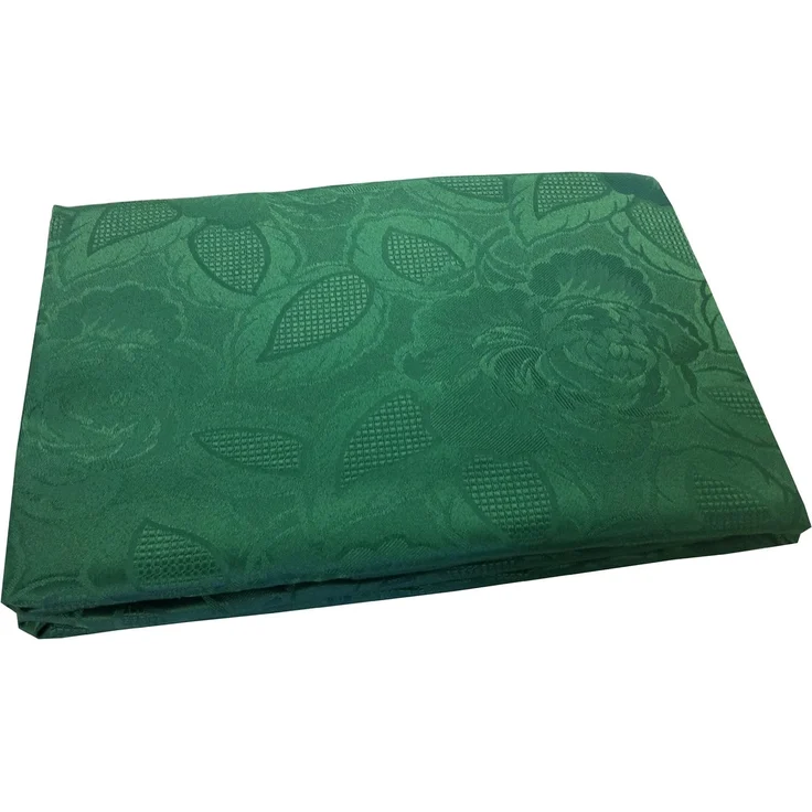 Emma Barclay Damast Rose Jacquard Tischdecke in Waldgrün 70x108 (178x274 cm) – Bild 1