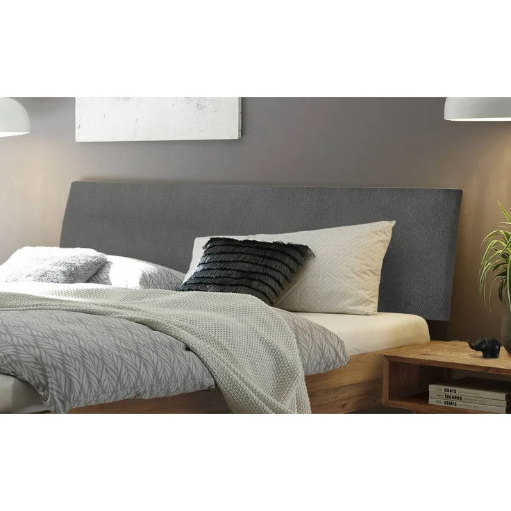 Hasena Massivholzbett Pesaro Wildeiche natur, Grau 140x210 cm, Komforthöhe 25 cm – Trento – Bild 3