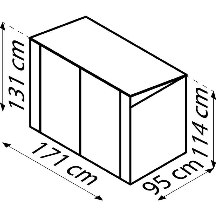 Globel Gerätehaus "Tonnen-Depot Easy" 5x3 - 2bins, anthrazit – Bild 8