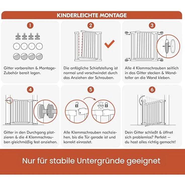 Hauck Stop'n Safe 2 Treppengitter, inkl. 9 cm Verlängerung, 84-89 cm, ohne Bohren, erweiterbar mit Verlängerungen von 9 cm und 21 cm, kombinierbar mit Y-Spindeln, beidseitig schwenkbar, silber – Bild 7