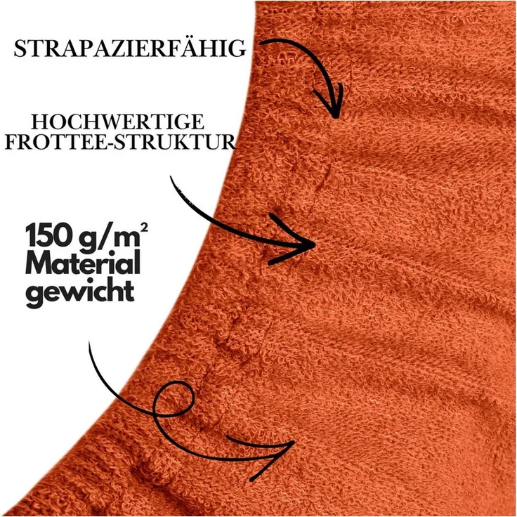 DH DEIN. HAUS Spannbettlaken Frottee SOFT, Baumwolle, Gummizug: rundum, (1 Stück), weich saugfähig atmungsaktiv Rundumgummi formstabil bis 20 cm – Bild 3