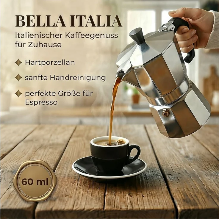 MUVELL Espressotasse Espressotassen Set 6 Tassen & Untertassen 0,8 cm dickwandig, 6-tlg, Keramik, 60 ml schwarz mit weißen Rand und Innenfläche – Bild 4