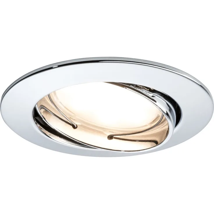 Paulmann Premium Einbauleuchten Set Coin satiniert rund schwenkbar LED 3x6,8W 2700K 230V 51mm Chrom/Alu Zink6326
