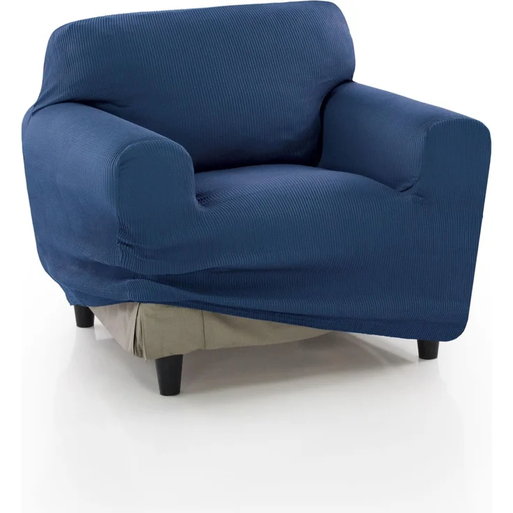 ECOMMERC3 Sofabezug, Größe 1-Sitzer, 70-110 cm, Sofa-Effekt, Blau, einfache Anbringung