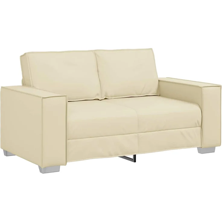 vidaXL Zweisitzer-Sofa Creme 160 cm Kunstleder 4105046 – Bild 1