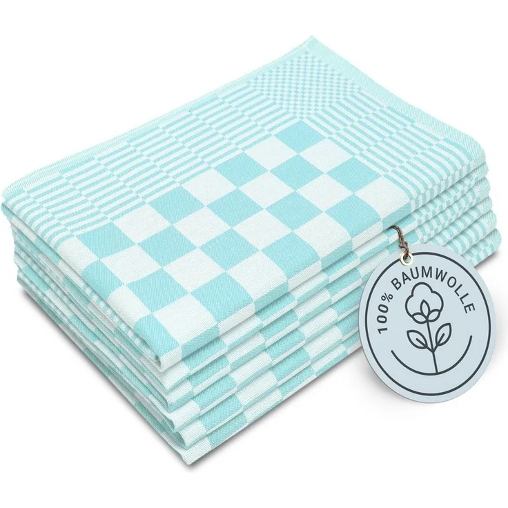 ZOLLNER Geschirrtuch, (Spar-Set, 6-tlg), 65 x 65 cm, 100% Baumwolle, vom Hotelwäschespezialisten – Bild 5