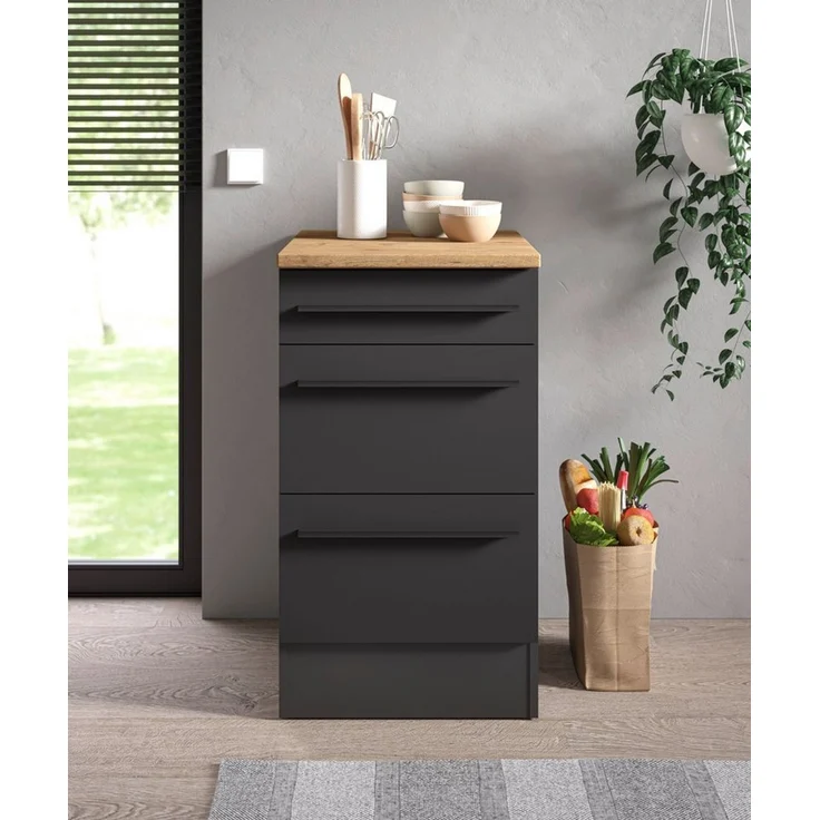 BASIC by Balculina Unterschrank Jazz B/T/H 50x60x90 cm (1-St) Breite 50cm, Melaminbeschichtung – Bild 2