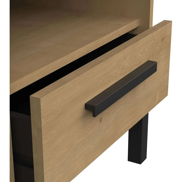 Calicosy 'CRAFT' Nachttisch mit 1 Schublade und 1 Nische, Eichedekor Craft - L44,6 cm - Helles Holz – Bild 6