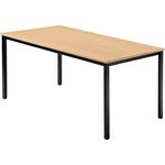 Besprechungstisch DQ16 160x80cm Buche 4-Fuß Gestellfarbe: Schwarz