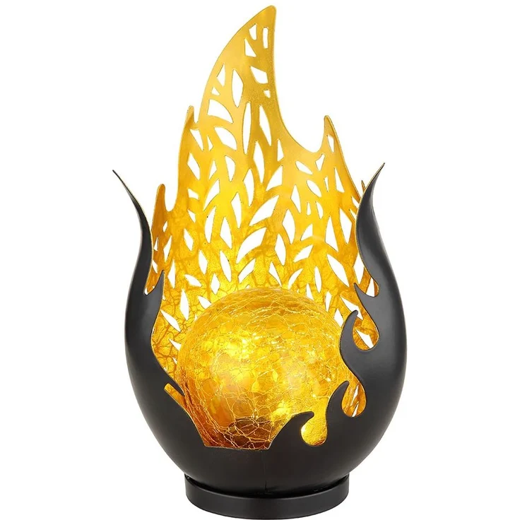 2x LED Solarleuchte, Wetterfest, schwarz, gold, Akku, H 26,5cm – Bild 10