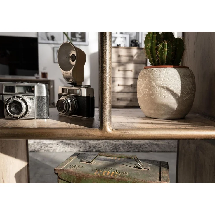 Regal Mango 183x40x90 braun lackiert HEAVY INDUSTRY #206 – Bild 5