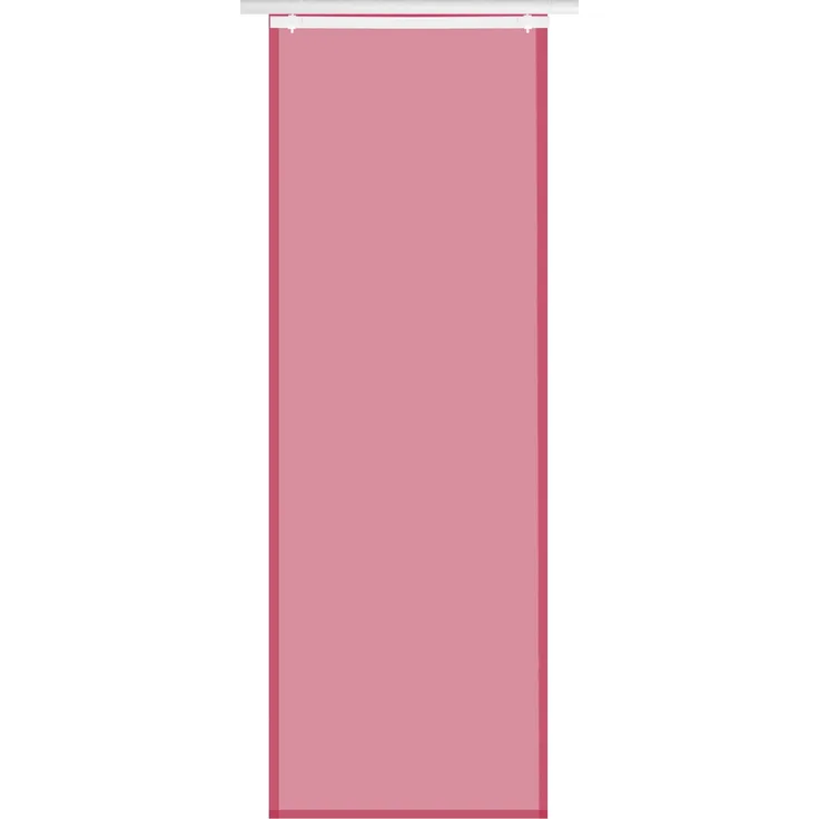 Bestlivings Flächenvorhang Elena (B x H) 60 x 260 cm inkl. Zubehör Himbeere, transparenter einfarbiger Schiebevorhang, in vielen Farben