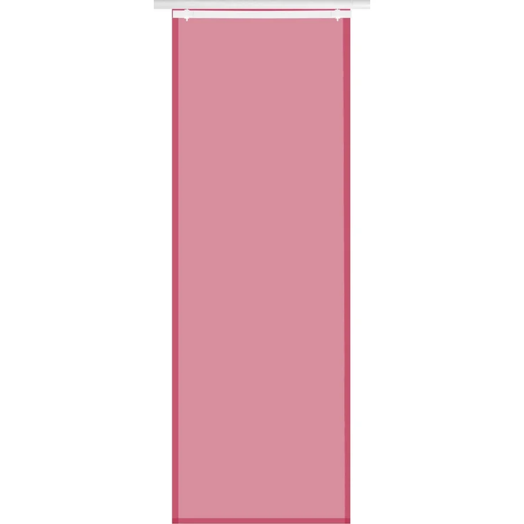 Bestlivings Flächenvorhang Elena (B x H) 60 x 260 cm inkl. Zubehör Himbeere, transparenter einfarbiger Schiebevorhang, in vielen Farben – Bild 1