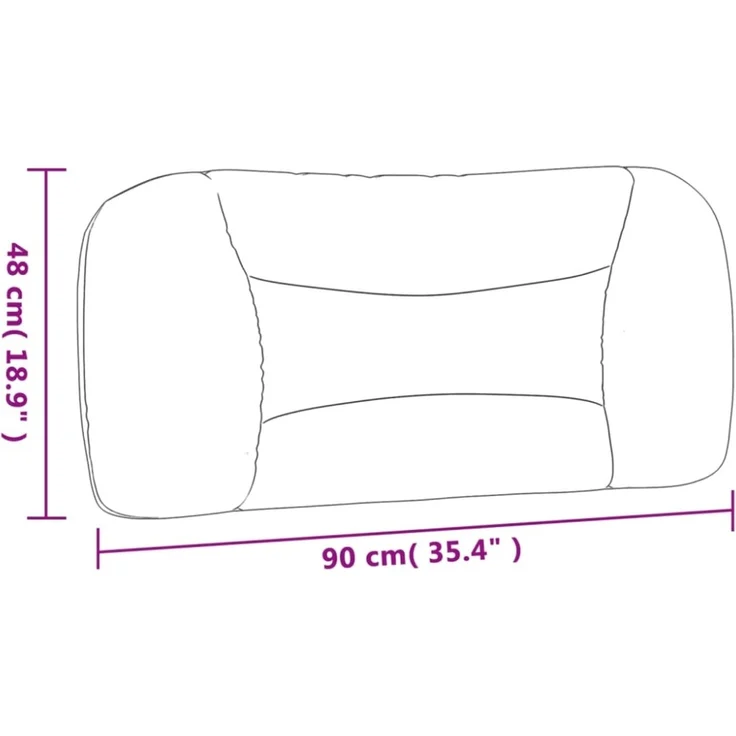 vidaXL Kopfteil-Kissen Dunkelgrau 90 cm Stoff – Bild 5
