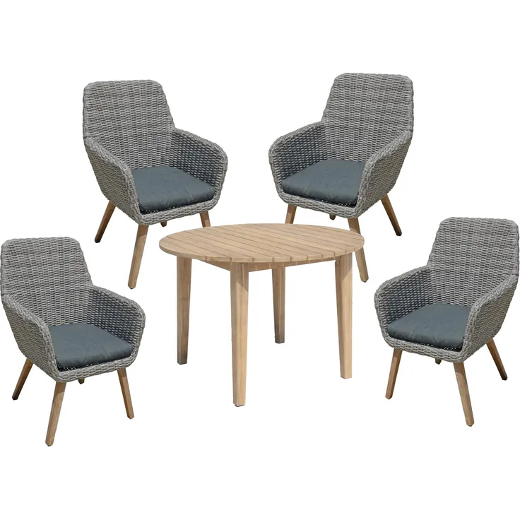 Garden Pleasure Lounge Set Garten Sitzgruppe Sessel Tisch Rattan Optik Armsessel