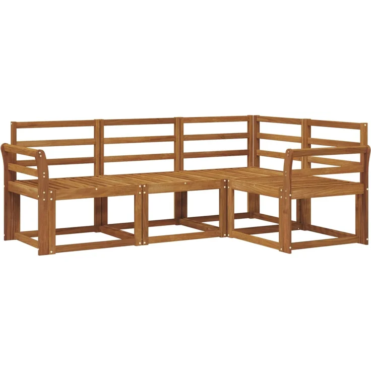 vidaXL Outdoor-Sofagarnitur 4 stk. 4-Sitzer Natur Massivholz Akazie 3366322 – Bild 2