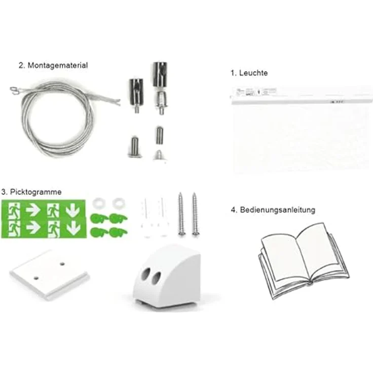ENOVALITE Arbeitsleuchte ENOVALITE LED-Fluchtwegleuchte, 200102, inkl. – Bild 5