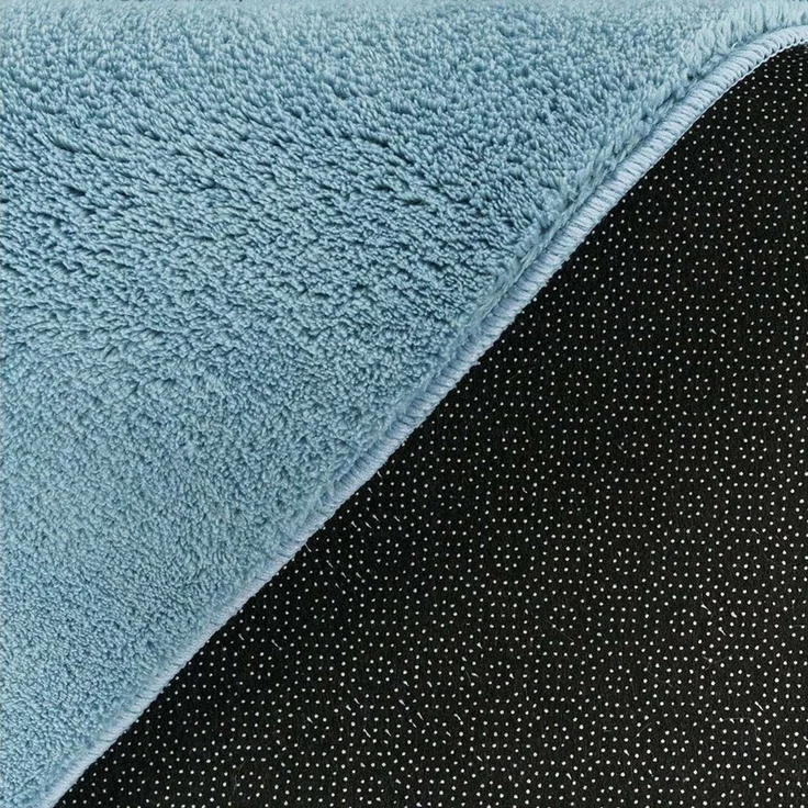 TaraCarpet Teppich Supersoft Kurzflorteppich Fiona Uni, rechteckig, Höhe: 14 mm, Wohnzimmer, Schlafzimmer, Esszimmer, Fiona hellblau 50x80 – Bild 3
