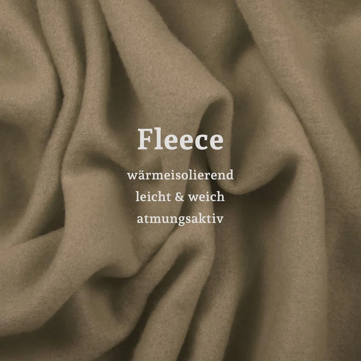 Fleecedecke mit Kedernaht - 130x170 cm Taupe – Bild 4