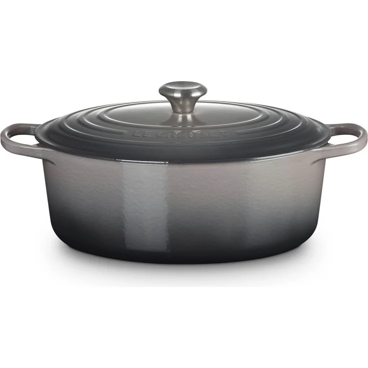 LE CREUSET Bräter Bräter Signature oval flint 33cm, Emailliertes Gusseisen – Bild 5