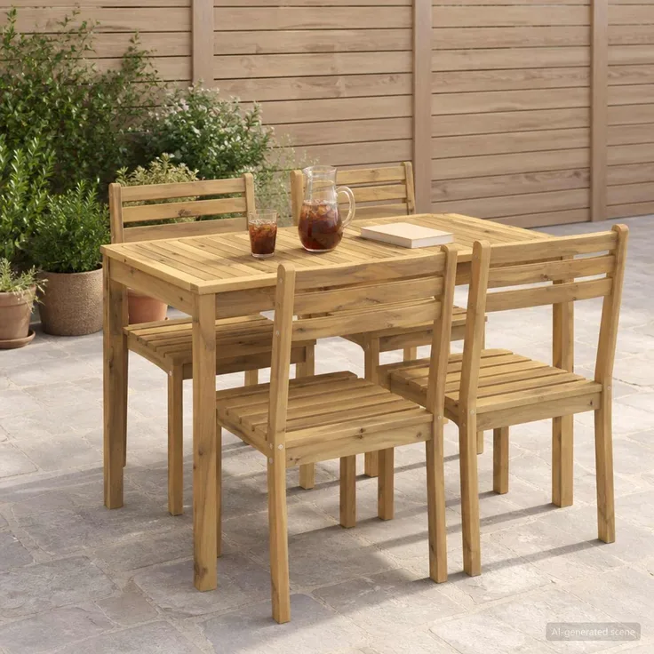 vidaXL Gartentisch LAREN Weiß gewaschen 108,5 x 55 x 75 cm 901712