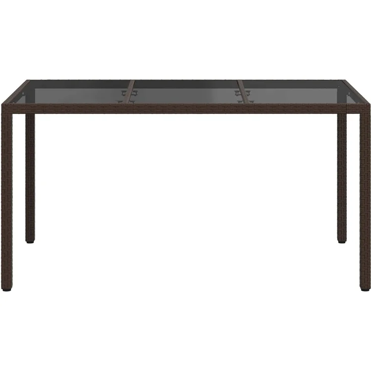 vidaXL Gartentisch Braun 150 x 90 x 75 cm Poly-Rattan 362539 – Bild 7