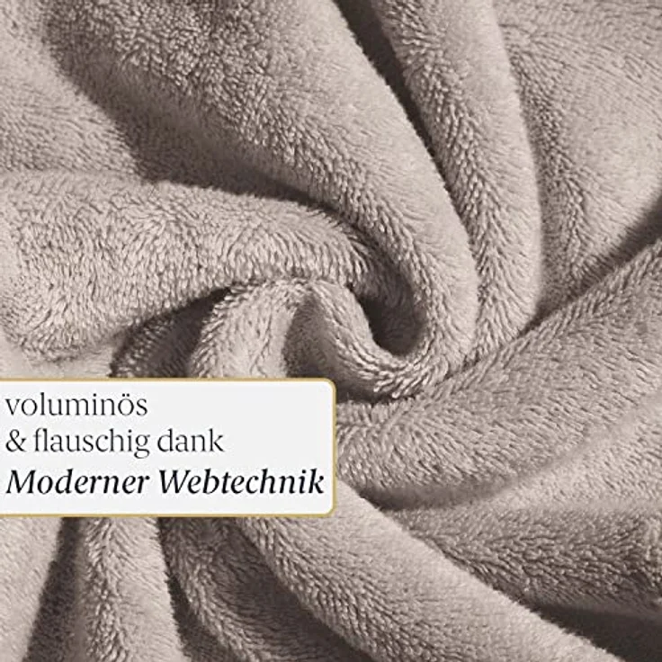Liebenstein® Premium Handtuch Set, beige - 2 Duschtücher 70x140 cm und 2 Handtücher 50x100 cm, 100% Bio Baumwolle mit 550 g/m², außergewöhnlich weich und saugstark, nachhaltig produziert – Bild 2