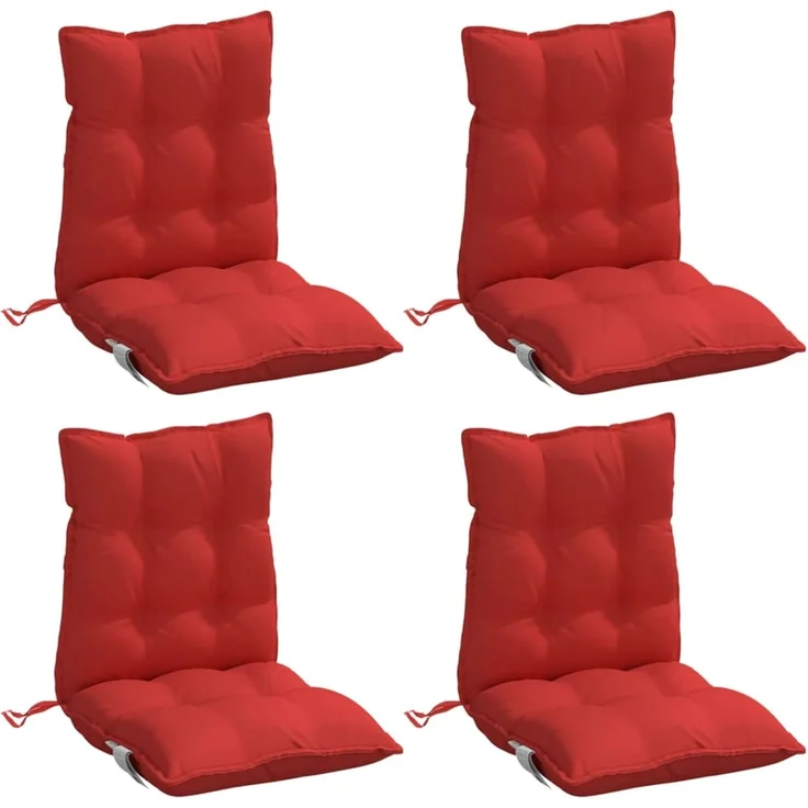 vidaXL Niedriglehner-Auflagen 4 Stk. Rot Oxford-Gewebe 377690 – Bild 3