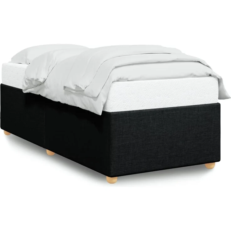 vidaXL Bettgestell ohne Matratze Schwarz 100x200 cm Stoff 3284710 – Bild 2