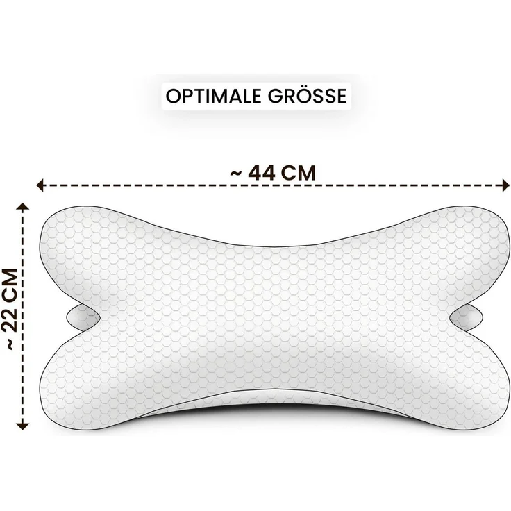Amilian Nackenkissen - Knochenkissen - Leseknochen ca. 44x22 cm - Lesekissen, Leseknochen für Erwachsene, Buch- und Tabletstütze - Nackenrolle, Bücherknochen - Lesekissen für Bett und Sofa – Bild 1