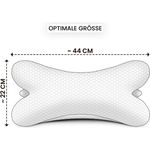 Amilian Nackenkissen - Knochenkissen - Leseknochen ca. 44x22 cm - Lesekissen, Leseknochen für Erwachsene, Buch- und Tabletstütze - Nackenrolle, Bücherknochen - Lesekissen für Bett und Sofa