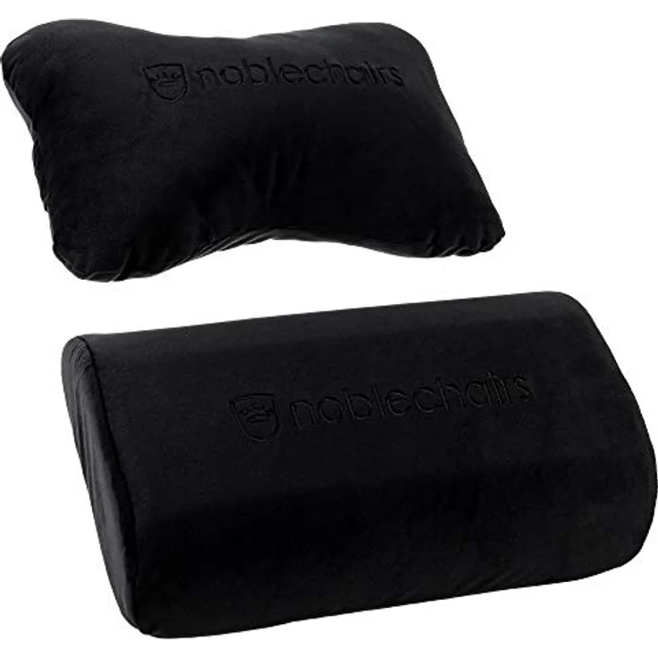 noblechairs Kissen-Set EPIC/ICON/HERO, Ergonomisches Nacken- und Lendenkissen, schwarz/schwarz – Bild 1