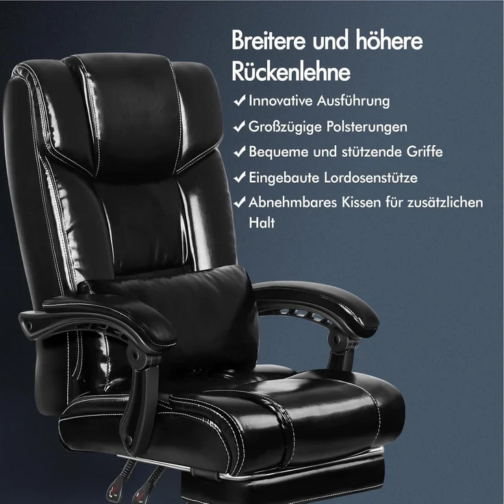 ALFORDSON Bürostuhl ergonomisch Hochlehner 150° Liegeposition Netzgewebe Rollen – Bild 3