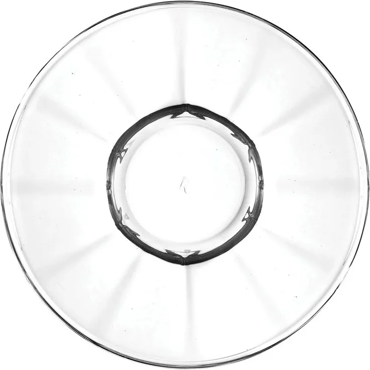 LAV Alya Unterteller 6er Set – 12,5 cm, transparent, aus hochwertigem Glas