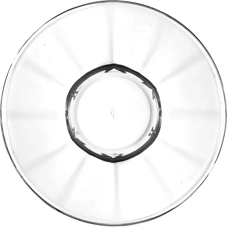 LAV Alya Unterteller 6er Set – 12,5 cm, transparent, aus hochwertigem Glas
