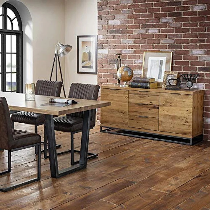 Julian Bowen Brooklyn Sideboard, Eiche/Gunmetal – Bild 5
