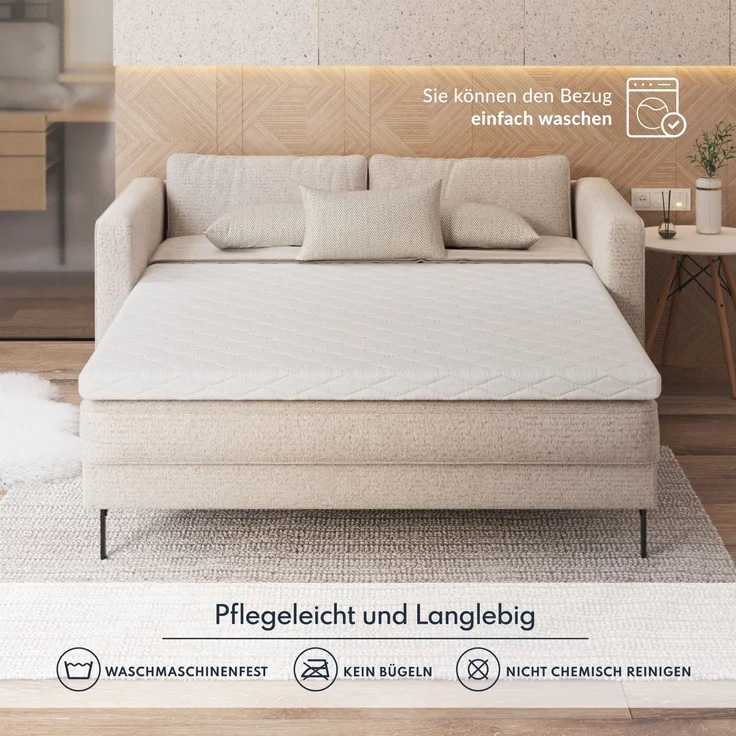 Topper 80x200 cm Matratzenauflage mit RavineBlue-Schaum Höhe 8 cm Latex H2 H4 – Bild 5