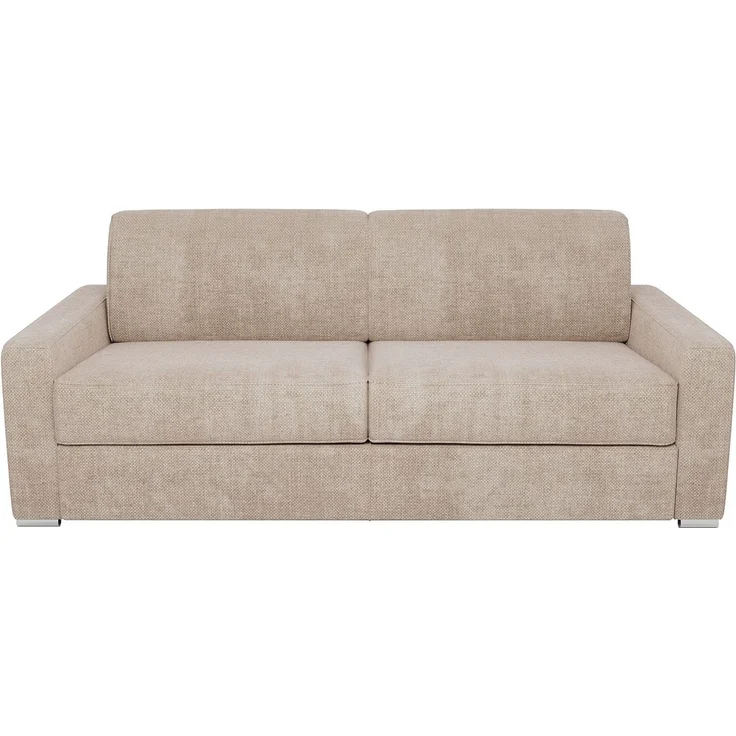 Vente-unique - CALITO - Schlafsofa - Plastik - Kunststoff (PVC), Metall - Beige - 214 x 223 x 85 cm – Bild 4