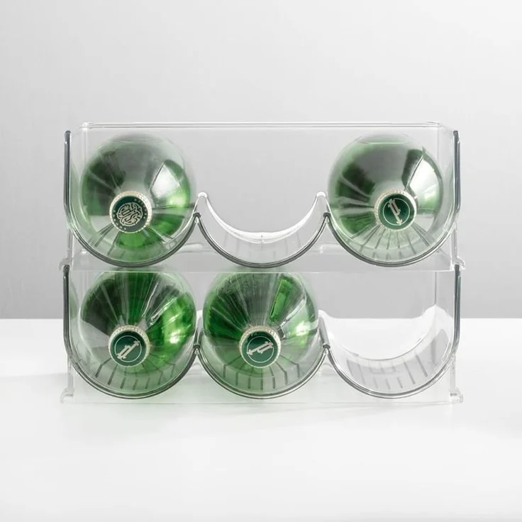 mDesign Flaschenregal Weinregal 8er-Set stapelbar Kunststoff transparent – Bild 8