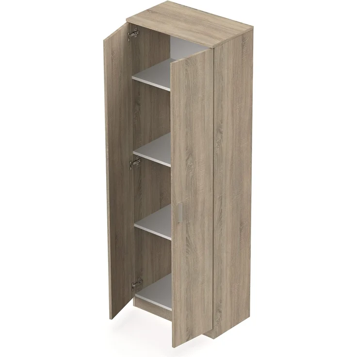 Muebles Pitarch | Multifunktionaler Schrank mit 2 Türen für Reinigung, Küchen, Galerien, 4 Fächer, 2 verstellbare Regalböden, 180 x 60 x 35 cm (Höhe x Breite x Tiefe), Eiche Cambrian, Tibet Kollektion – Bild 4