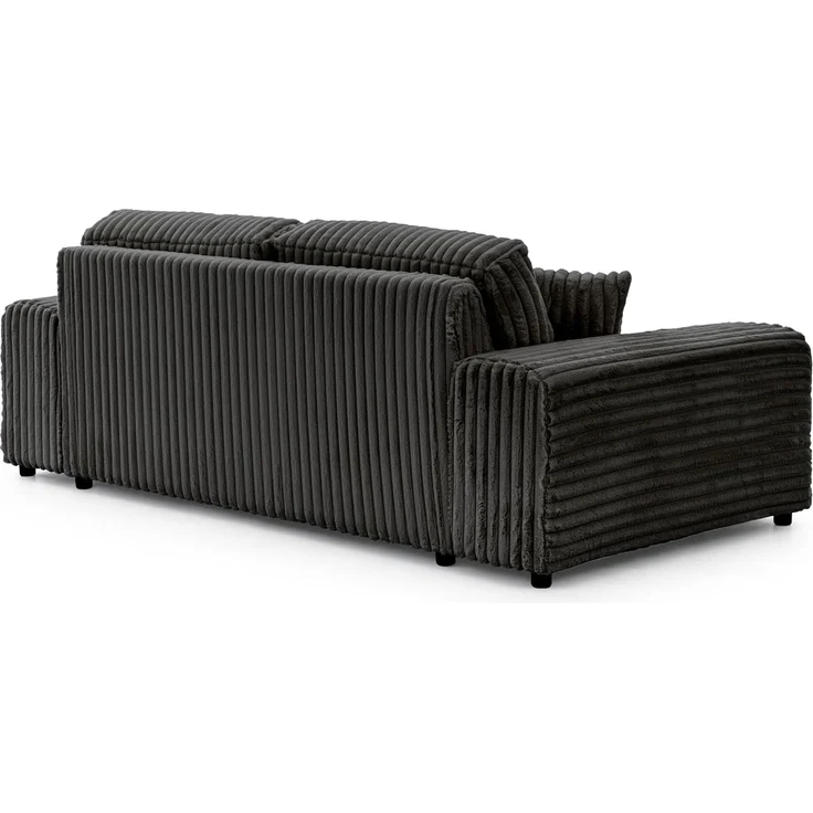 S-Style Möbel 3-Sitzer Sofa Mollis aus Plüschcord mit hohem Sitzkomfort, mit Wellenfederung – Bild 5