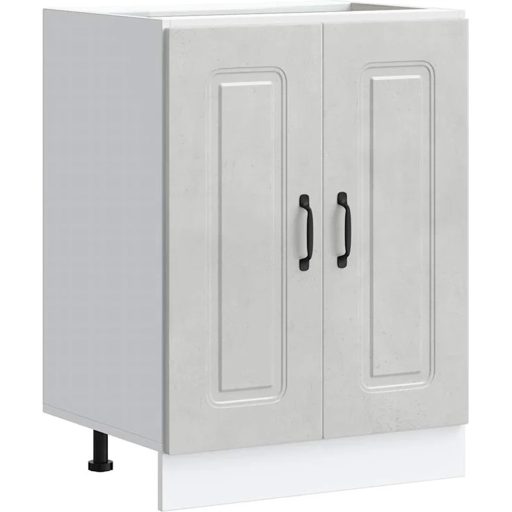 vidaXL Spülenunterschrank Kalmar Betongrau 60x46x81,5 cm Holzwerkstoff 853441 – Bild 1